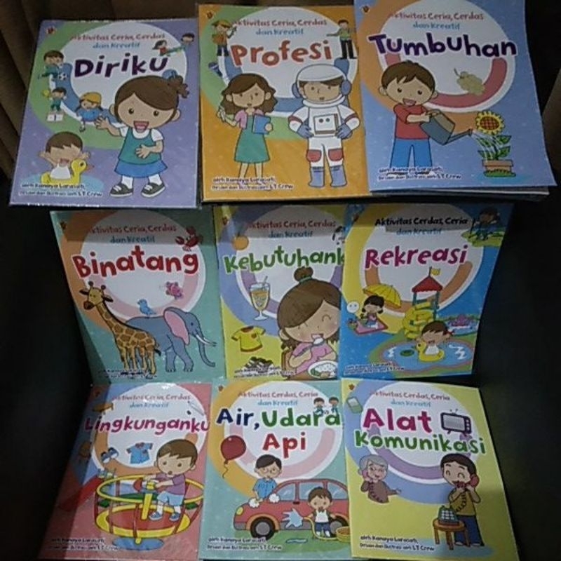 Buku Aktivitas Ceria Cerdas Kreatif anak pra sekolah paud playgroup tk activity book menggunting mew