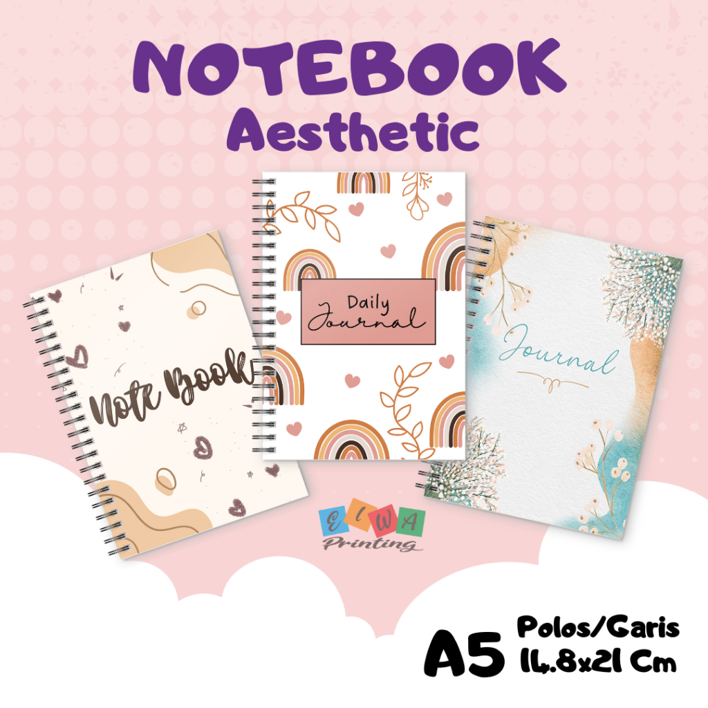 

NOTEBOOK AESTHETIC A5 BUKU CATATAN BUKU TULIS DIARY AGENDA PLANNER SPIRAL NOTES BOOK JURNAL JOURNAL AESTHETIC 1