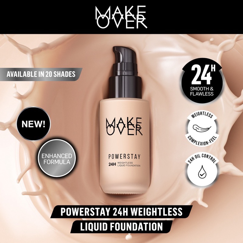 [TERLARIS]RIJECT ORI MAKE OVER Powerstay 24H Weightless Liquid Foundation 40 ml - Matte Foundation