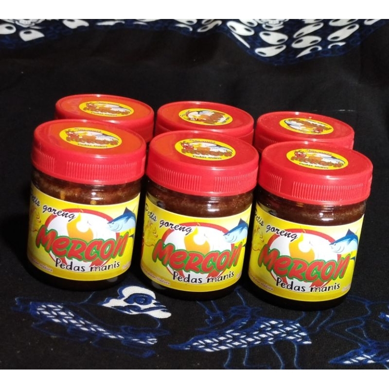 

6pcs, Paket Hemat, Petis MERCON, Sambal Petis Goreng, Asli MADURA.