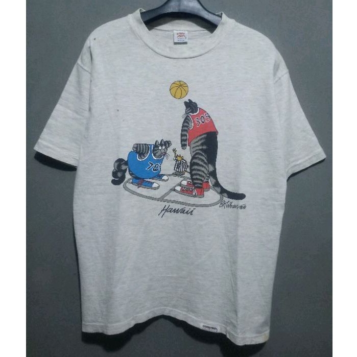 KAOS VINTAGE 90'S CRAZY SHIRT HAWAI (KUCING GEMUK)