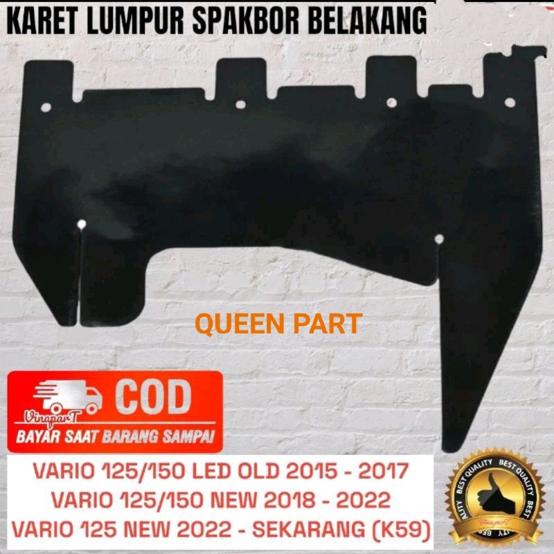 karet tahanan lumpur spakbor belakang Vario 125 150 LED old dan new k59
