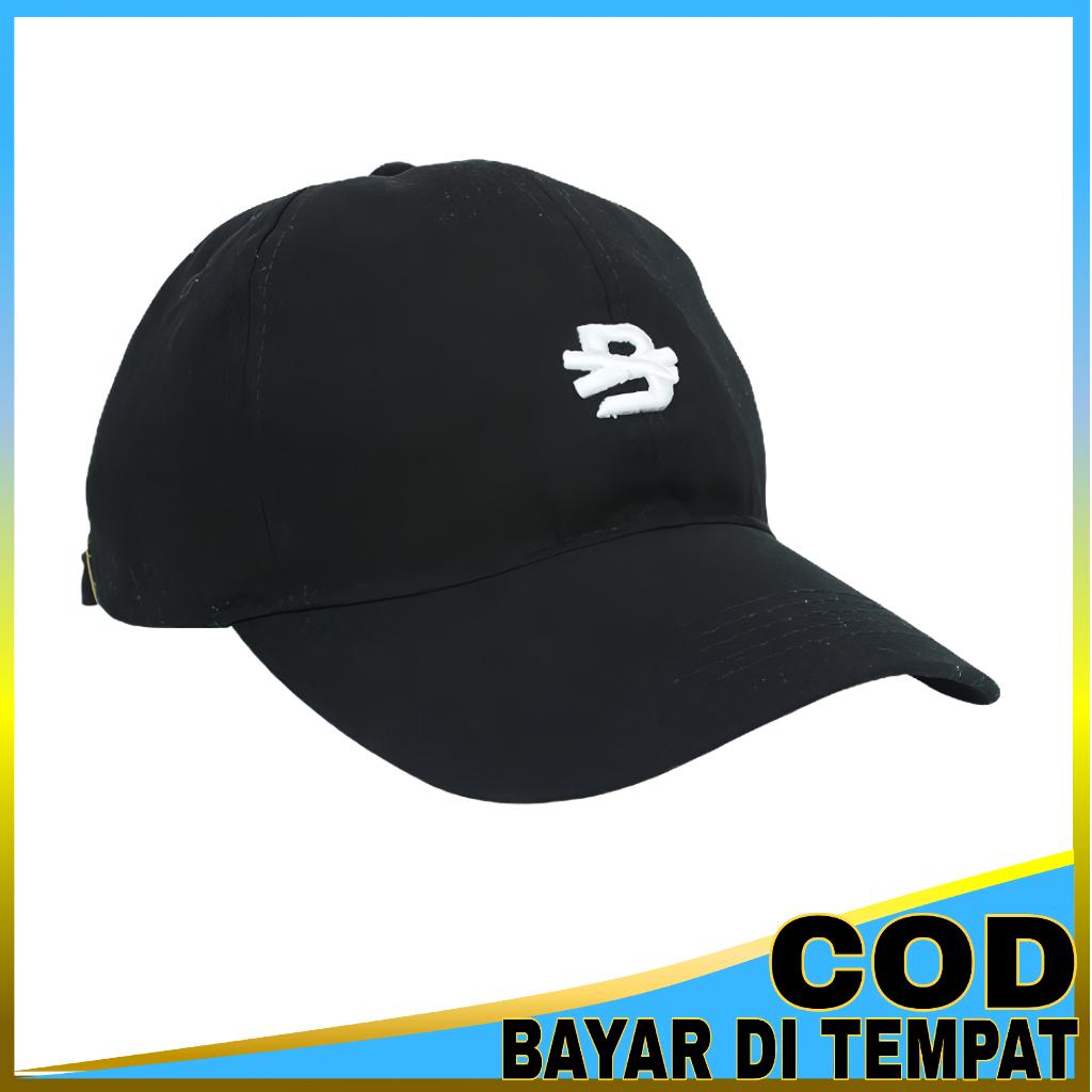 Topi Baseball Polo Basic Pria Wanita Distro Boyscode Motif Big Logo Hitam Bordir Casual
