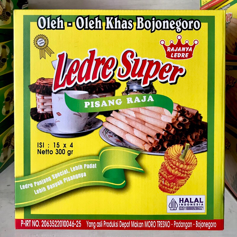Ledre Super Pisang Raja Box Jumbo Makanan Ringan Khas Bojonegoro 300 & 500 gr