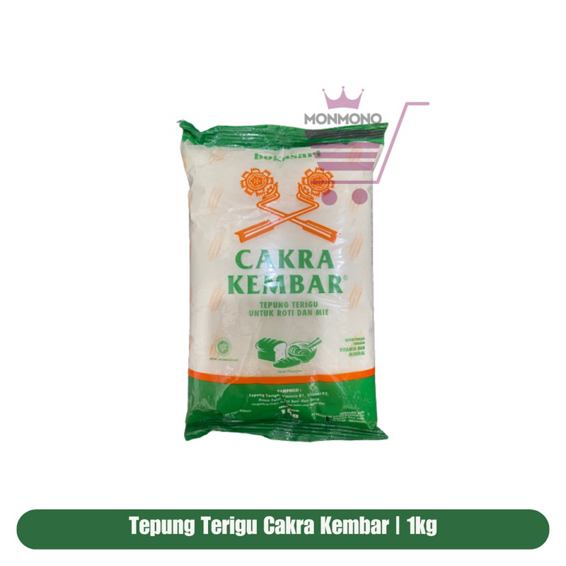 

Tepung Cakra 1kg / Tepung Roti / Tepung Bogasari / Tepung Cakra Kembar 1kg