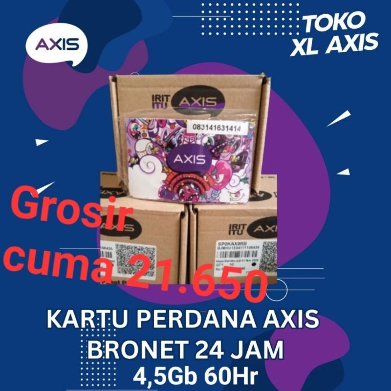 Kartu Perdana Axis Data Bronet 24Jam 6Gb 60Hr