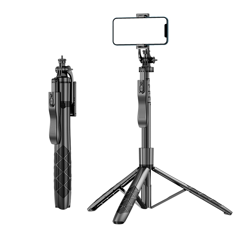 L16 Tongsis Tripod lampu LED Gimbal Stabilizer Bluetooth Selfie Stick Remote with LED 360° Rotate Tripod HP Kamera DSLR Tongsis 1530MM dengan 1/4 Antarmuka &amp; Pegangan Keseimbangan