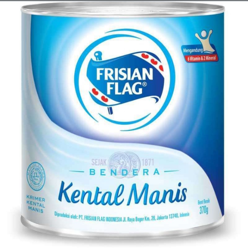 

Frisian flag kaleng biru 370gram susu kental manis