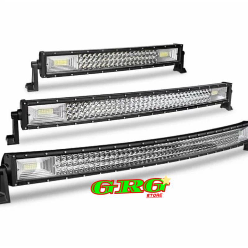 LED LIGHT BAR CREE 3 BARIS LENGKUNG PJ 107 - 130 CM LENGKUNG MERK HJR DAN 107 - 130 CM