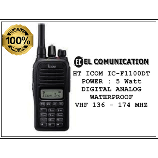 Ht Icom IC-F1100DT HT VHF Ori Baru Japan Digital Analog F1000 ORI