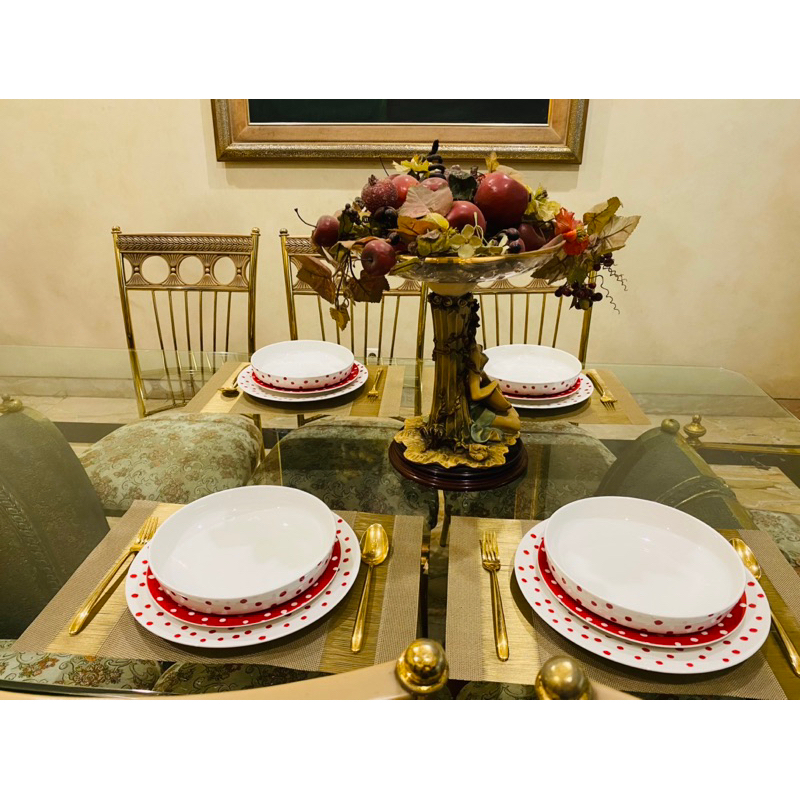 Dinner Set Kate Spade Lenox Primrose Drive Cobalt Dot - Red Mewah Canti