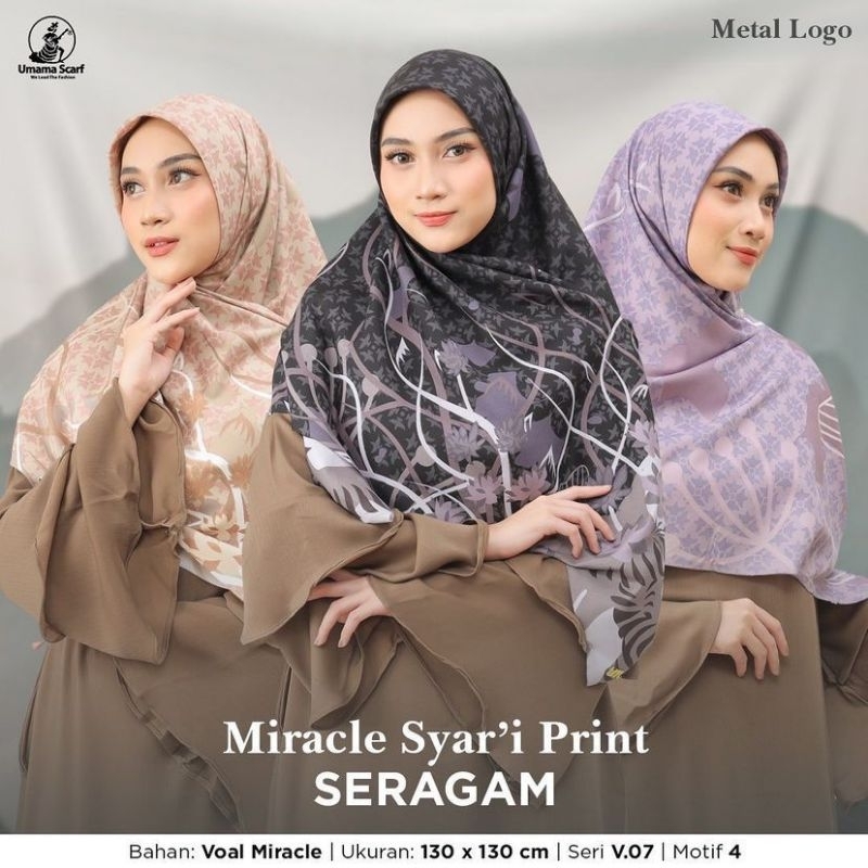 Umama Scarf Hijab Jilbab Segi Empat Motif Jumbo Syari Terbaru