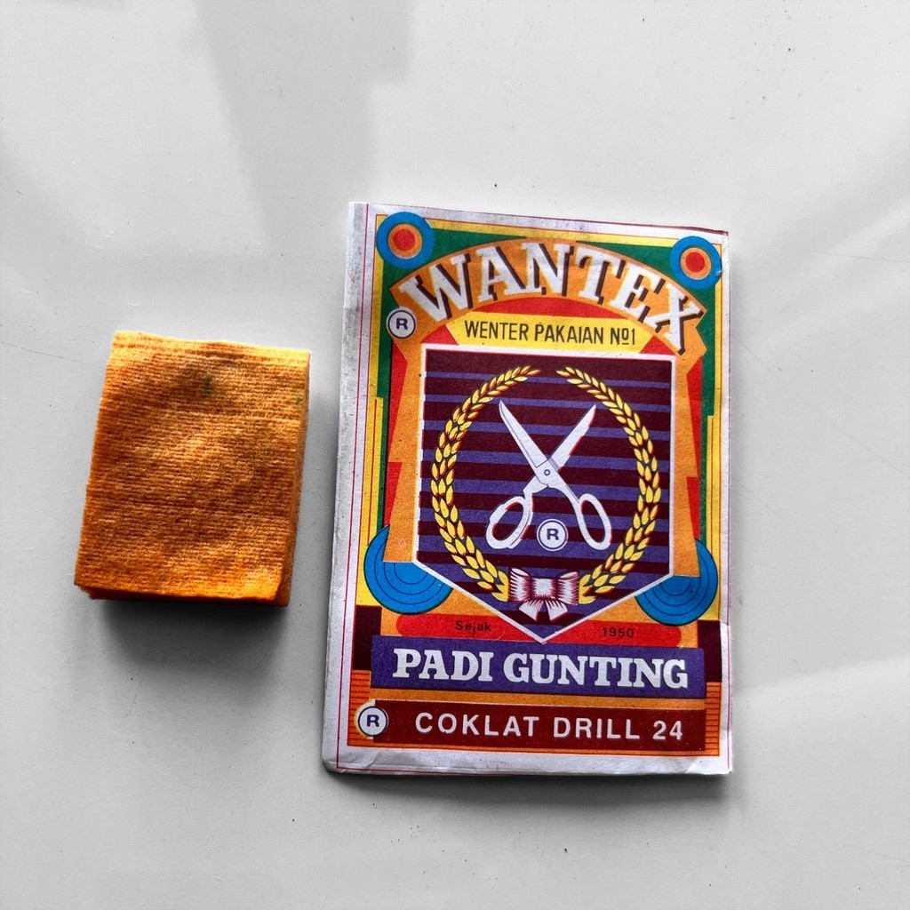 Wantex COKLAT DRILL Merek Padi Gunting Wenter Pewarna Pakaian Tekstil Warna Cokelat Pramuka Pekat Ku