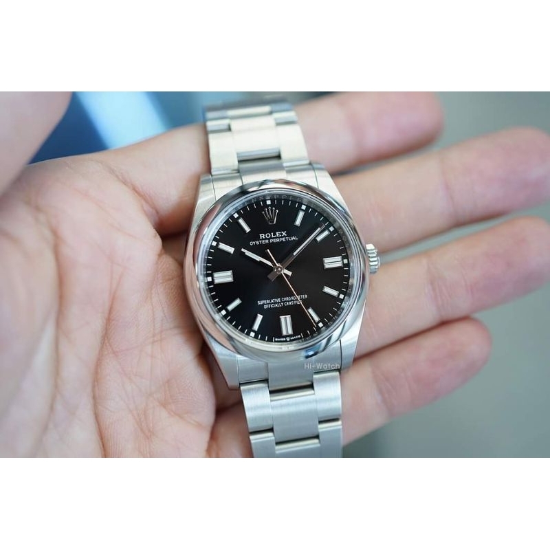 Jam Tangan Pria Rolex Oyster Perpetual Black Dial 36mm 126000 Swiss Clone