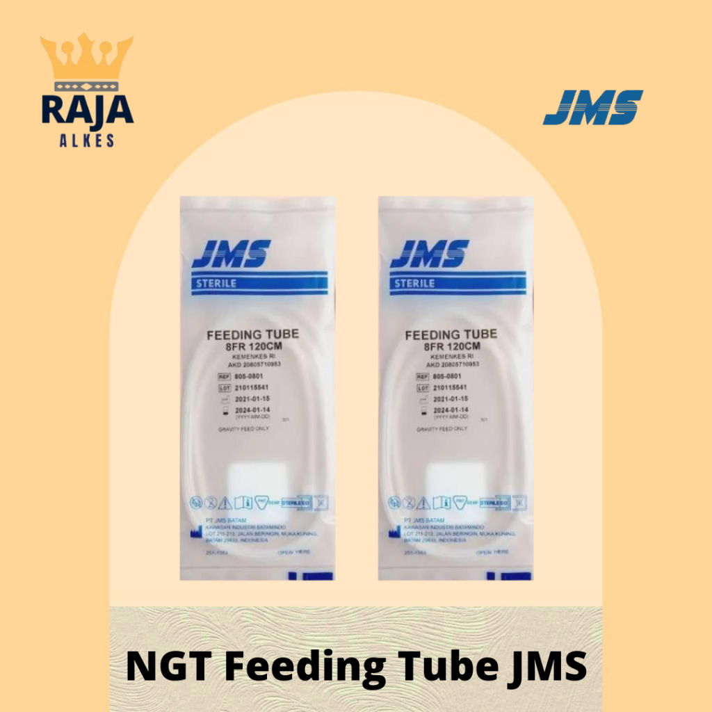 NGT Feeding Tube JMS NGT Feeding Tube Selang Makan JMS  per  Pcs NGT Feeding Tube Fr 3 4 5 6 8 10 12
