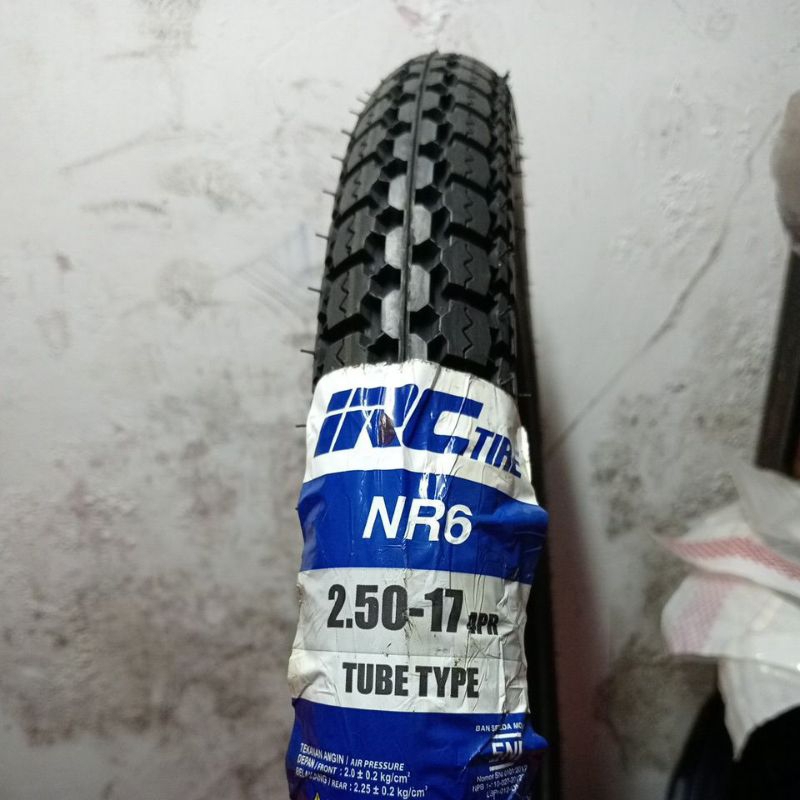 IRC 2.50-17 NR6 BAN LUAR IRC MOTOR TUBE TYPE RING 17 NR 6 CLASSIC UNIVERSAL 250 TUBETYPE