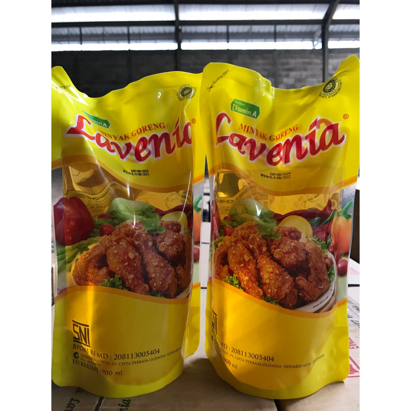 

minyak goreng 900ml kemasan refill lavenia