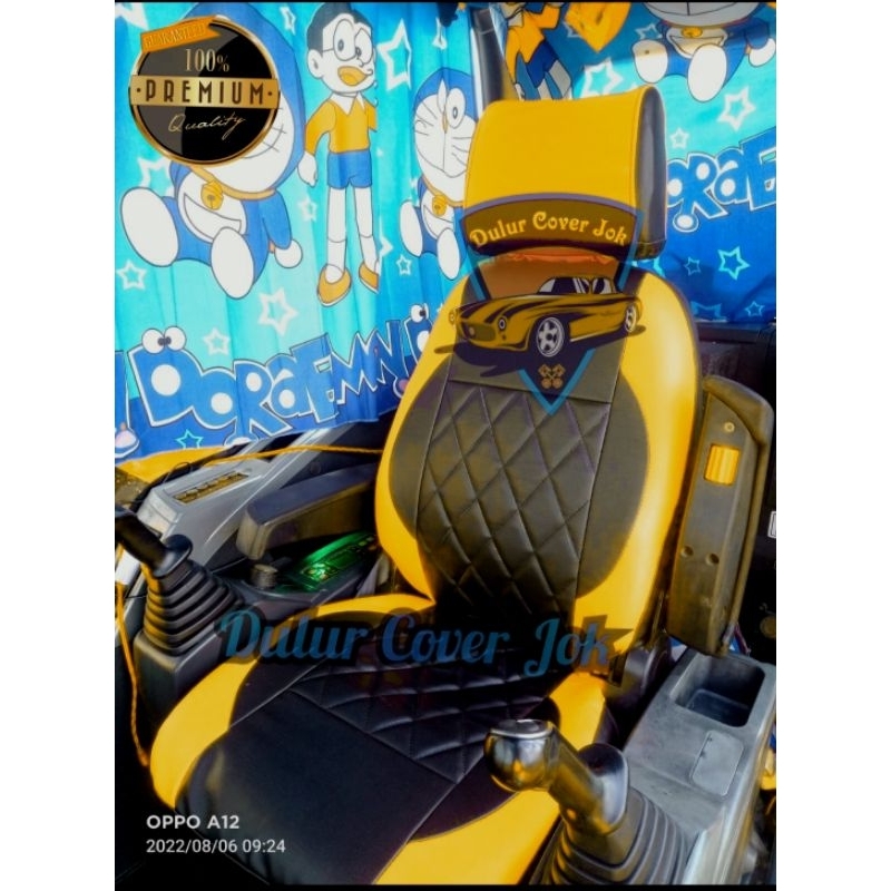 Cover jok excavator Komatsu, Hitachi, CAT, Sany, Volvo, Kobelco,Sarung jok excavator kolbeko,Sarung 