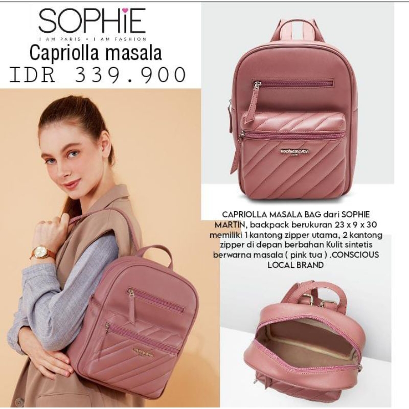 TAS CAPRIOLLA SOPHIE MARTIN ORIGINAL TAS RANSEL WANITA TAS KERJA WANITA TAS SHOPIE TERBARU