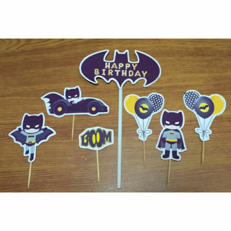 Topper cake hiasan kue ulangtahun happybirthday ultah Batman