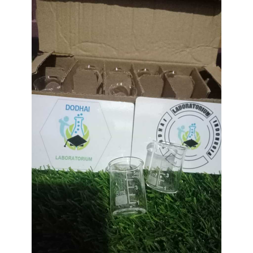 Beaker glass, gelas kimia, gelas takar 5 ml