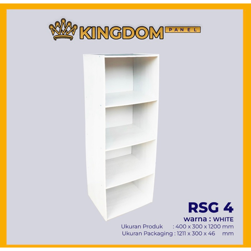 RAK BUKU SERBAGUNA SUSUN 4 KAYU, SUSUN 5