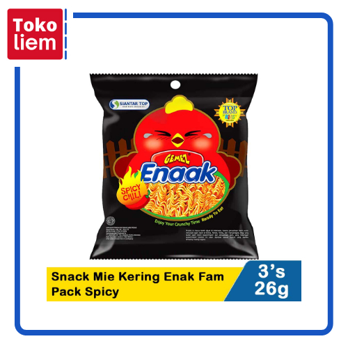 

Mi Gemez Snack Mie Kering Enak Fam Pack Spicy 3X26g