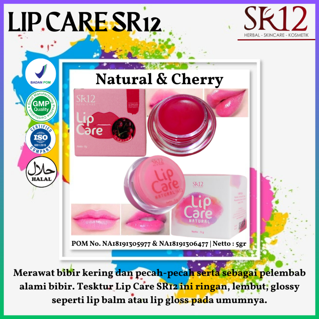 LIP CARE SR12 BEST SELLER.. PELEMBAB BIBIR / PEMERAH BIBIR PERMANEN / PEMERAH BIBIR PEROKOK / LIPCAR
