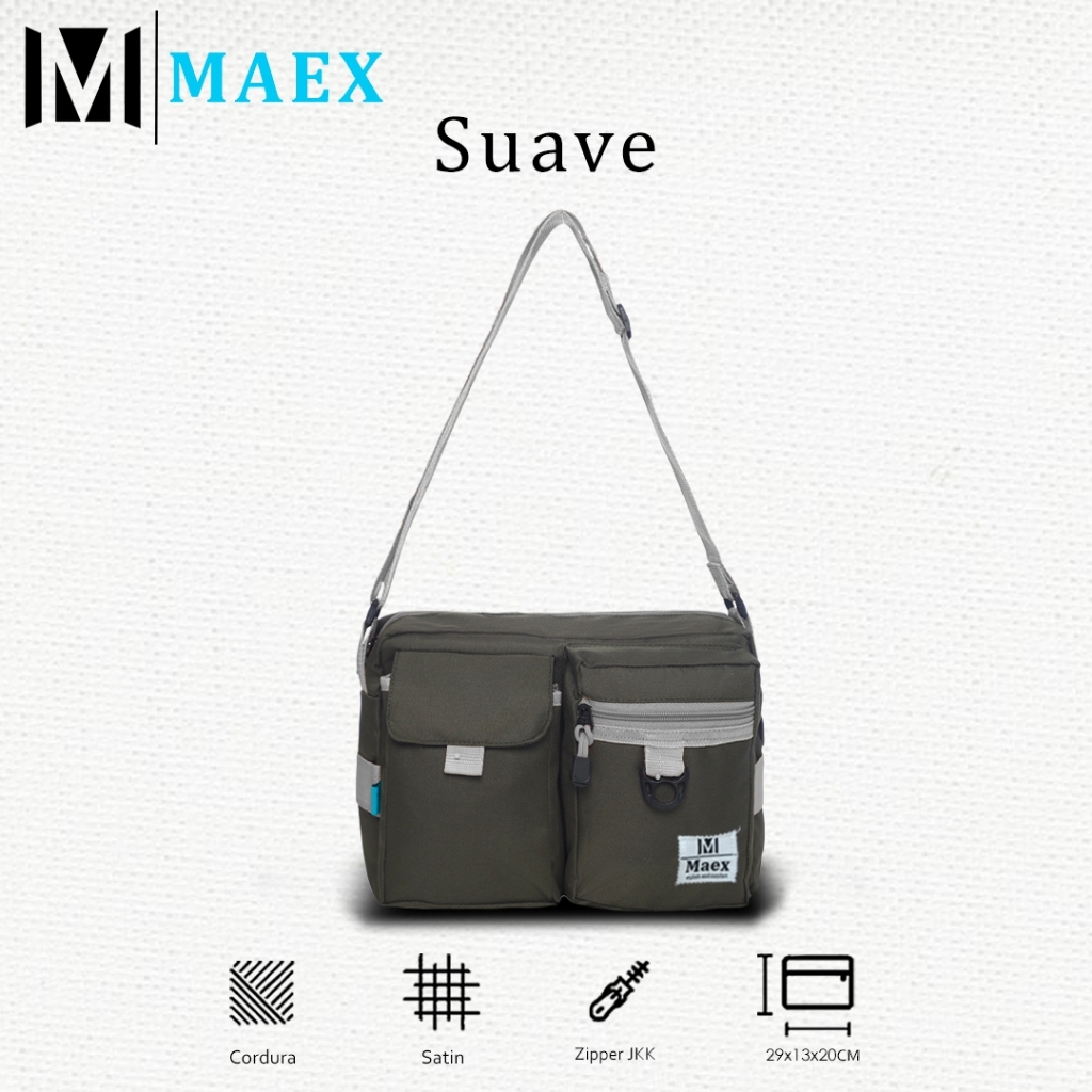 TERLARIS Tas Selempang Maex Suave Tas Selempang Pouch Tas Selempang Pria Wanita Tas Selempang Sedang