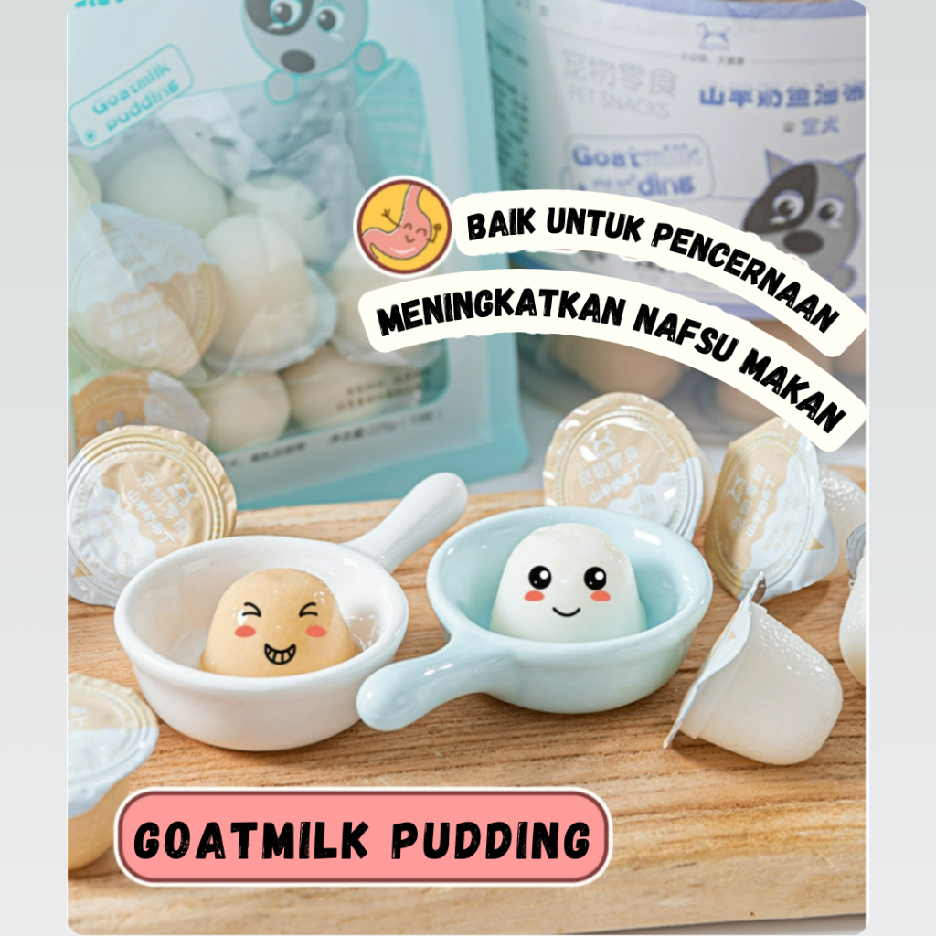 [PIKU POKU] Both - Goatmilk Pudding Dog | Snack Anjing Camilan Anjing Dogfood Petfood Makanan Hewan 