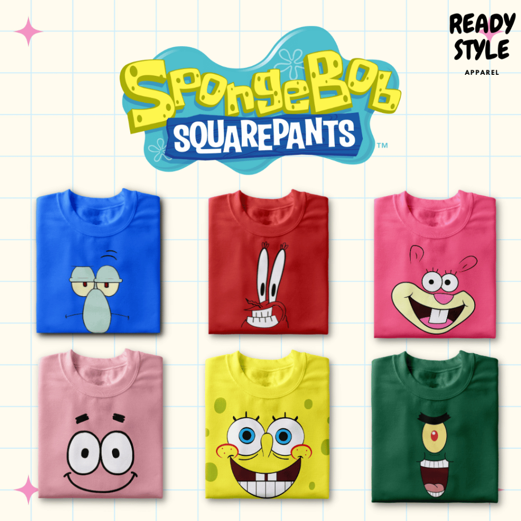 SPONGEBOB & FRIENDS Baju Kaos Anak dan Dewasa Premium BIG SIZE - Bayi 2 / 3