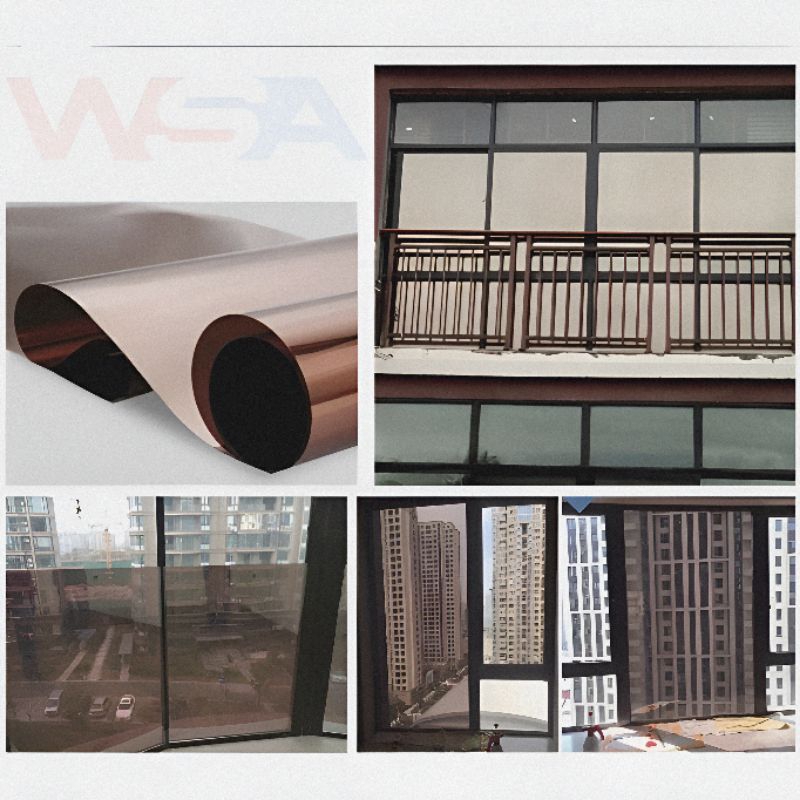 kaca film one way brown / sticker silver coklat / stiker mirror kaca film