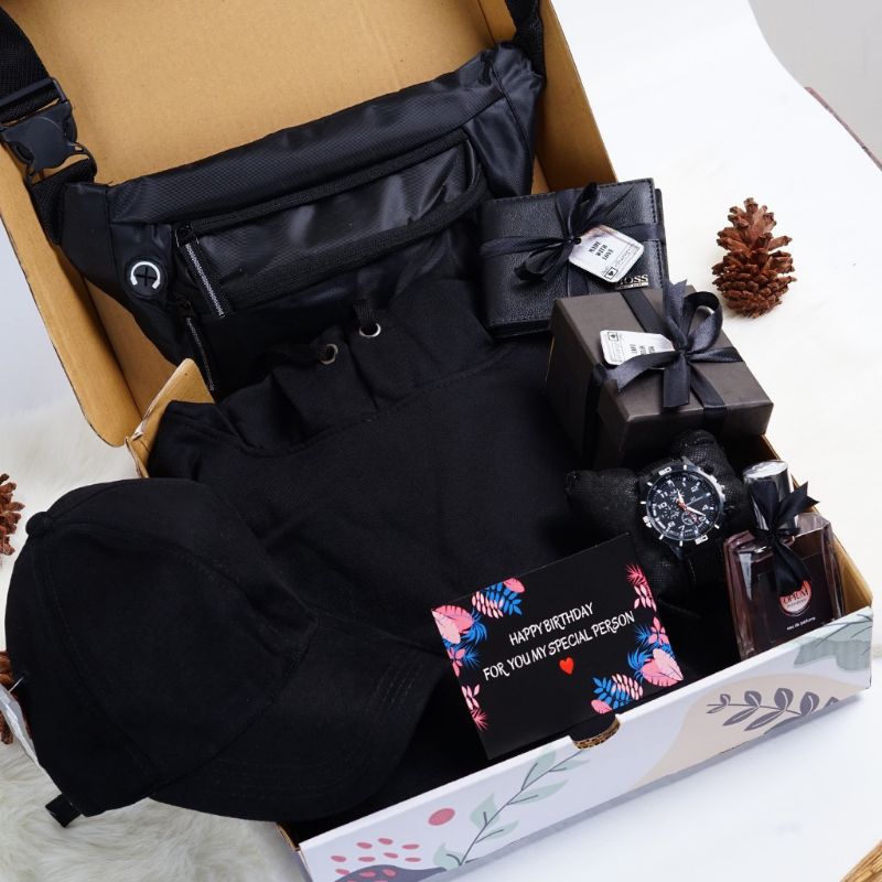 HAMPERS COWOK KEKINIAN/ GIFT BOX HOODIE/ KADO SWEATER COWO/ KADO ULANG TAHUN COWOK/ KADO ANNIVERSARY