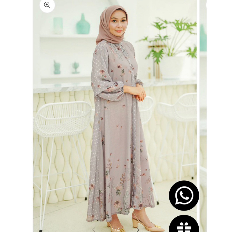 Malina dress by Benang jarum warna Dusty purple size M