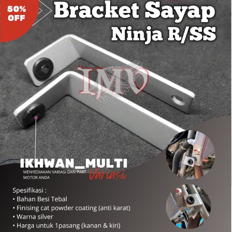 Bracket Sayap Sirip Radiator Bpro Qtt Ninja R/SS Body Depan Samping