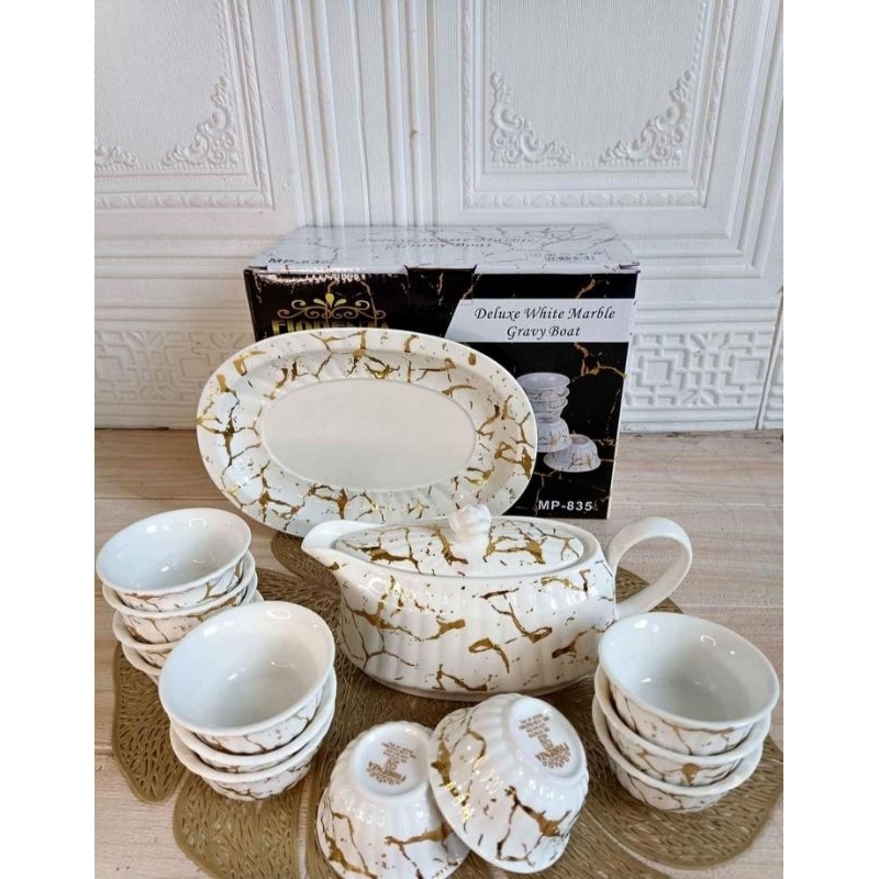 Eskan Perahu Cuka Set Mangkuk Fiorenza AK835