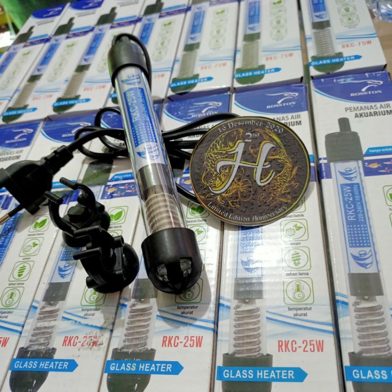 Pemanas air aquarium 25watt heater rosston RSK-25WATT