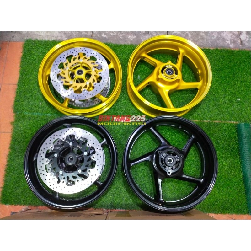 VELG DELKEVIC NINJA 250 FI / KARBU Z 250 FI DOUBLE DISK LEBAR 350/550