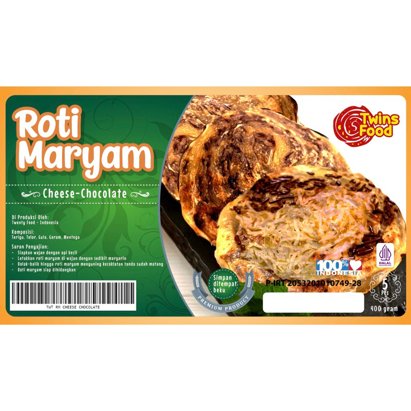 

[ISI 5] Roti Maryam Coklat Keju isi 5 Pcs / Roti Canai / Roti Konde Coklat Keju