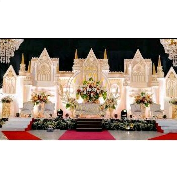 fullset dekorasi castil terbaru, castle, castile, fullset pelaminan castil, backdrop fullset, pelami