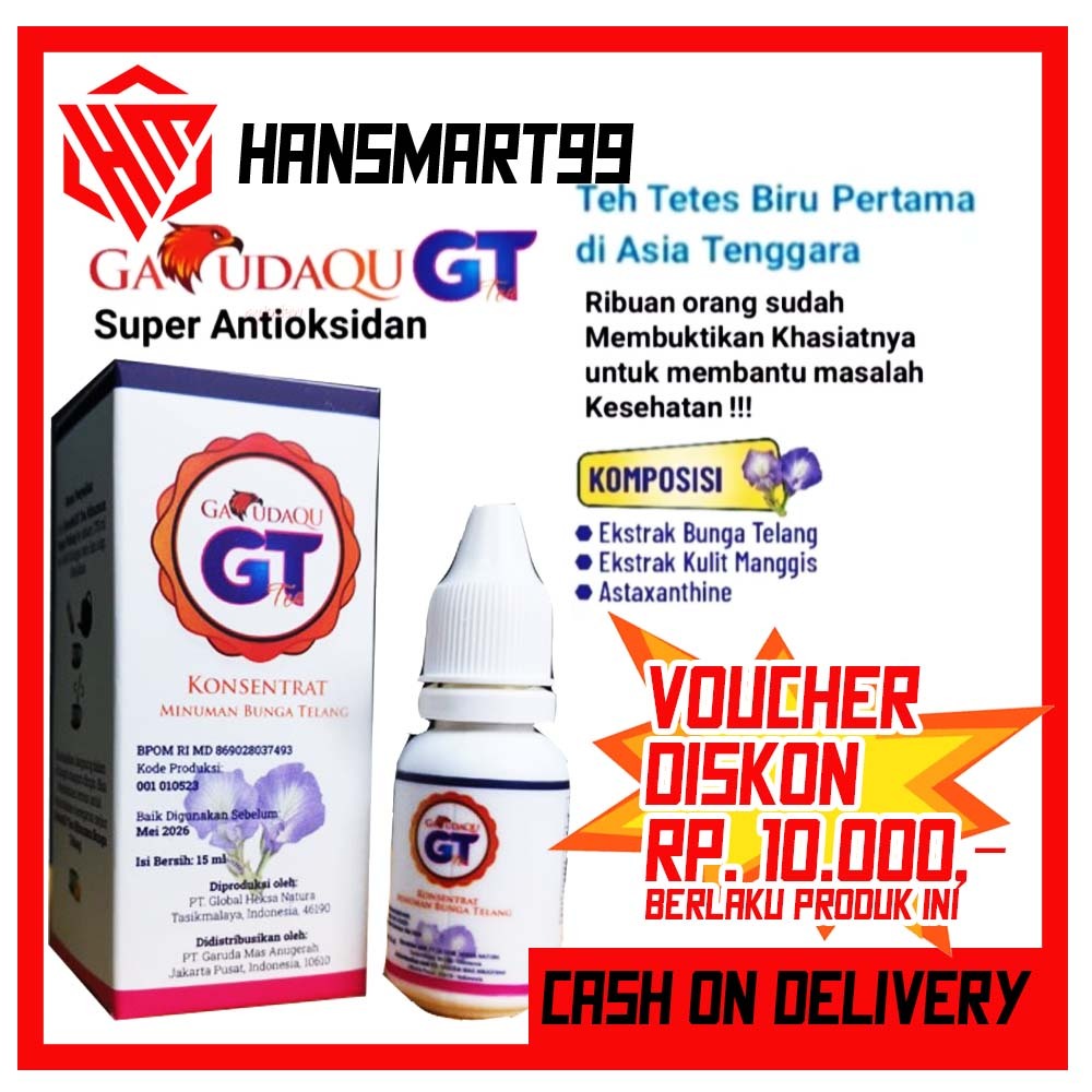 OBAT HERBAL GT BUNGA TELANG TETES UNTUK DIABETES, STROKE, ASAM URAT, KOLESTROL (GT TETES BUNGA TELAN