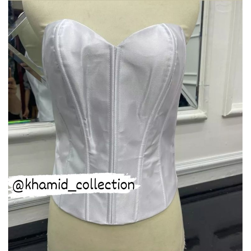 TOP Longtorso dalaman kebaya~KAMISOL SATEN~TULANG 8-12~KEMBEN TALI BELAKANG~Kamisol daleman kebaya b