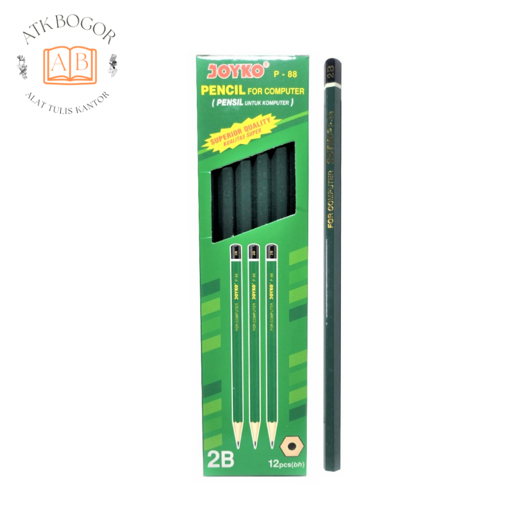 

Pensil 2B Untuk Ujian Komputer Joyko Pencil for Computer Superior Quality P-88 - Isi 1 Pack / 12 Pcs