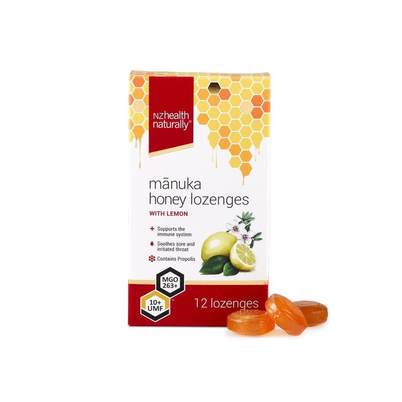 

MADU MURNI SEHAT BETUL NZ Health Naturally Manuka Honey Umf 10+ Lozenges White Lemon, 12pcs