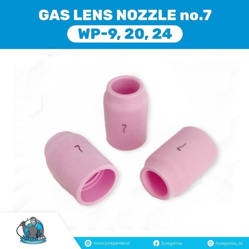 keramik Argon Gas Lens Nozzle No 7 untuk Stang Las Argon Wp-9