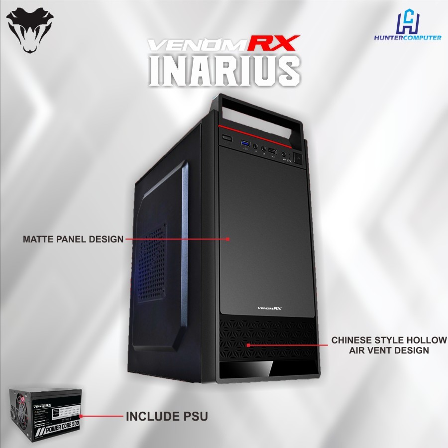 Casing PC Office Matx/Mini ITX + PSU Core500 VenomRX INARIUS
