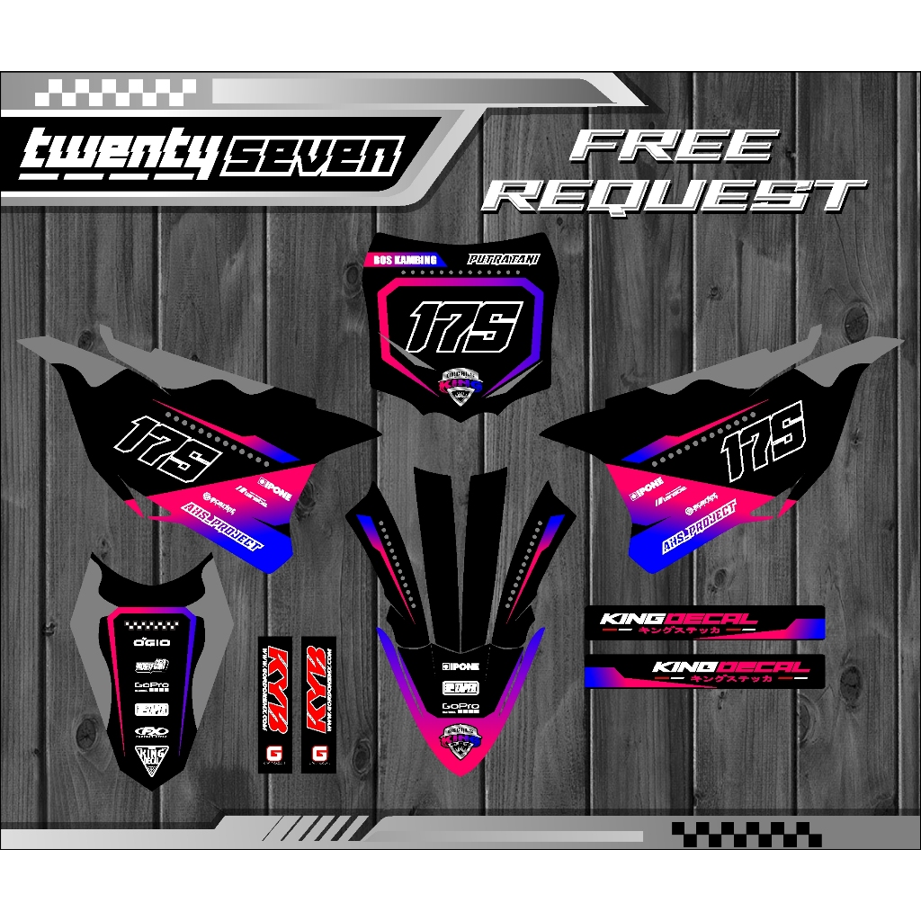 DECAL KX 85 BEBEK STANDAR STIKER KX 85