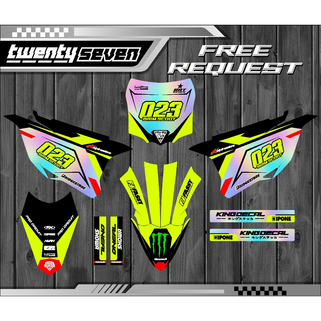 DECAL KX 85 BEBEK STANDAR STIKER KX 85