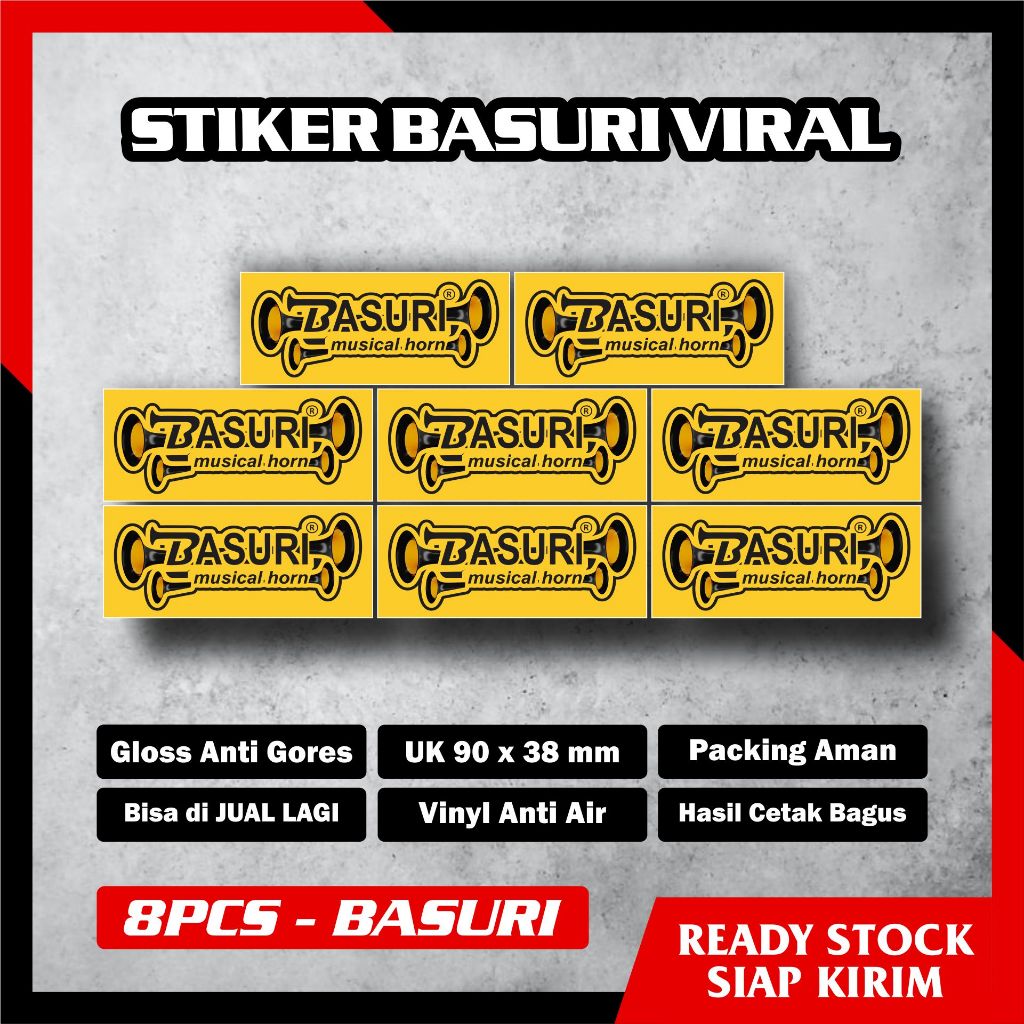 STIKER BASURI MUSICAL HORN 8PCS VIRAL - Sticker Bismania JETBUS 3 SHD SR 2 XHD PRIME AVANTE H9 NEW S