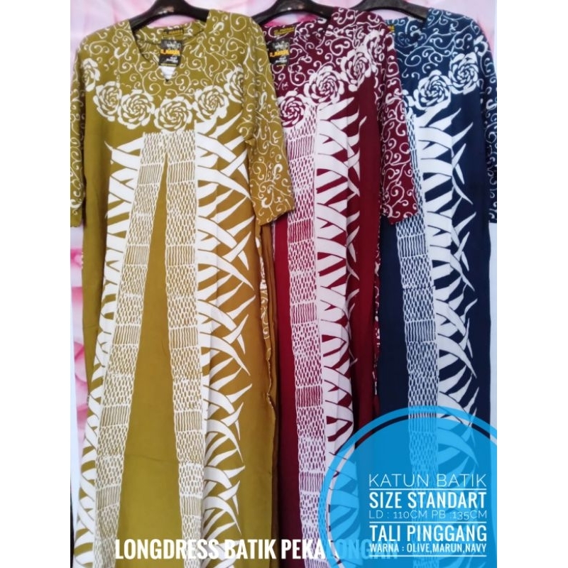 Longdress Batik Pekalongan U Marba / Sackdress batik / Daster Panjang Kekinian / Daster Batik
